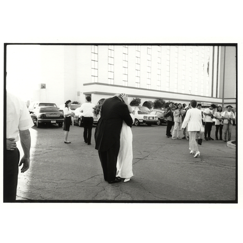 Kissing Couple Outside Car Park, Las Vegas - Jane Hilton